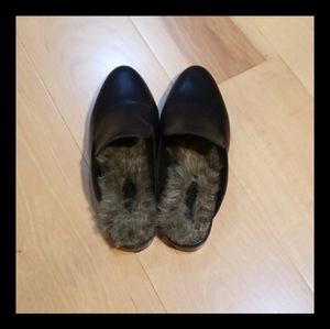 Topshop Fur Sliders